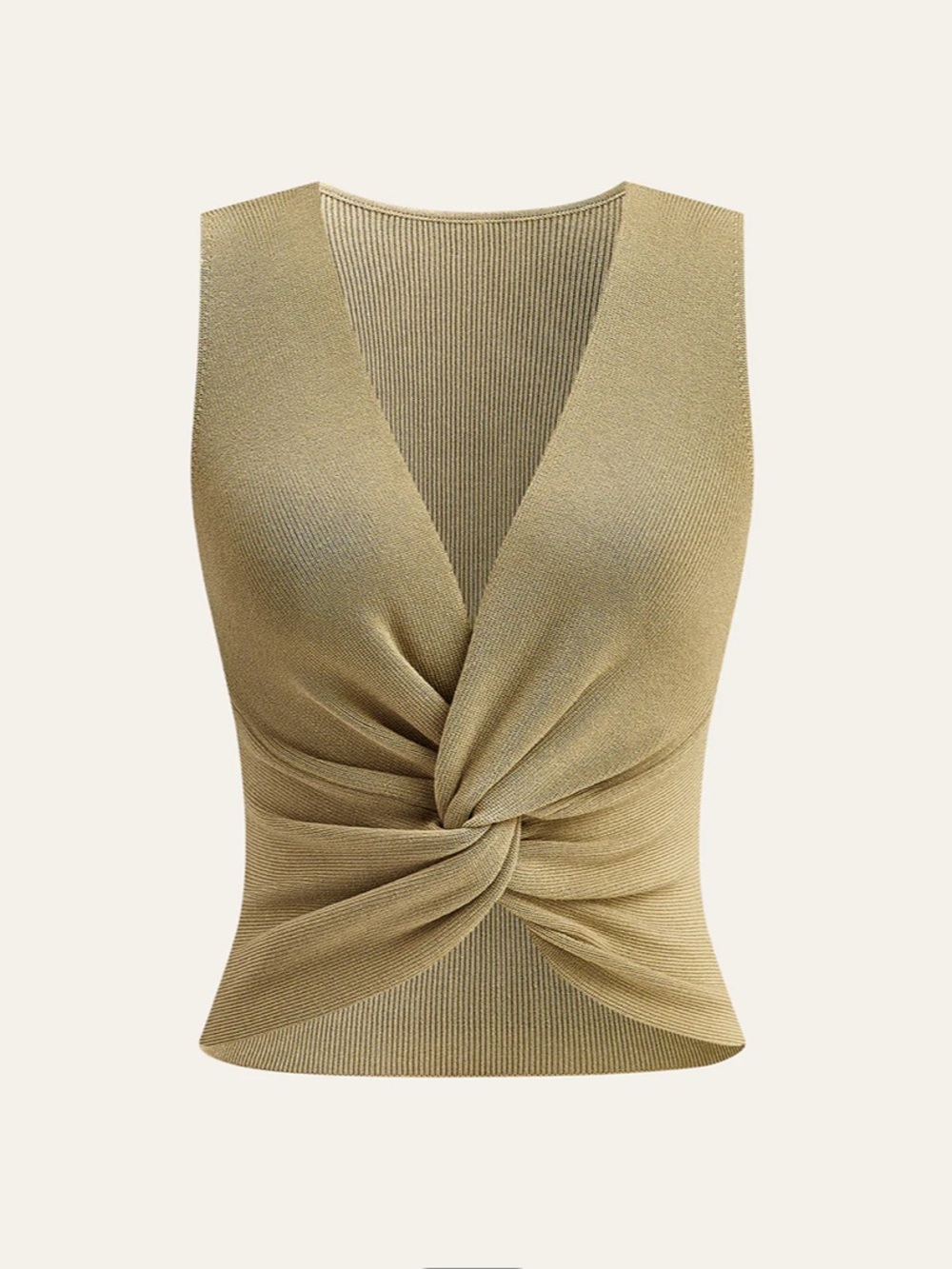 Commense Knit Twist-Front Tank Top NWT XS